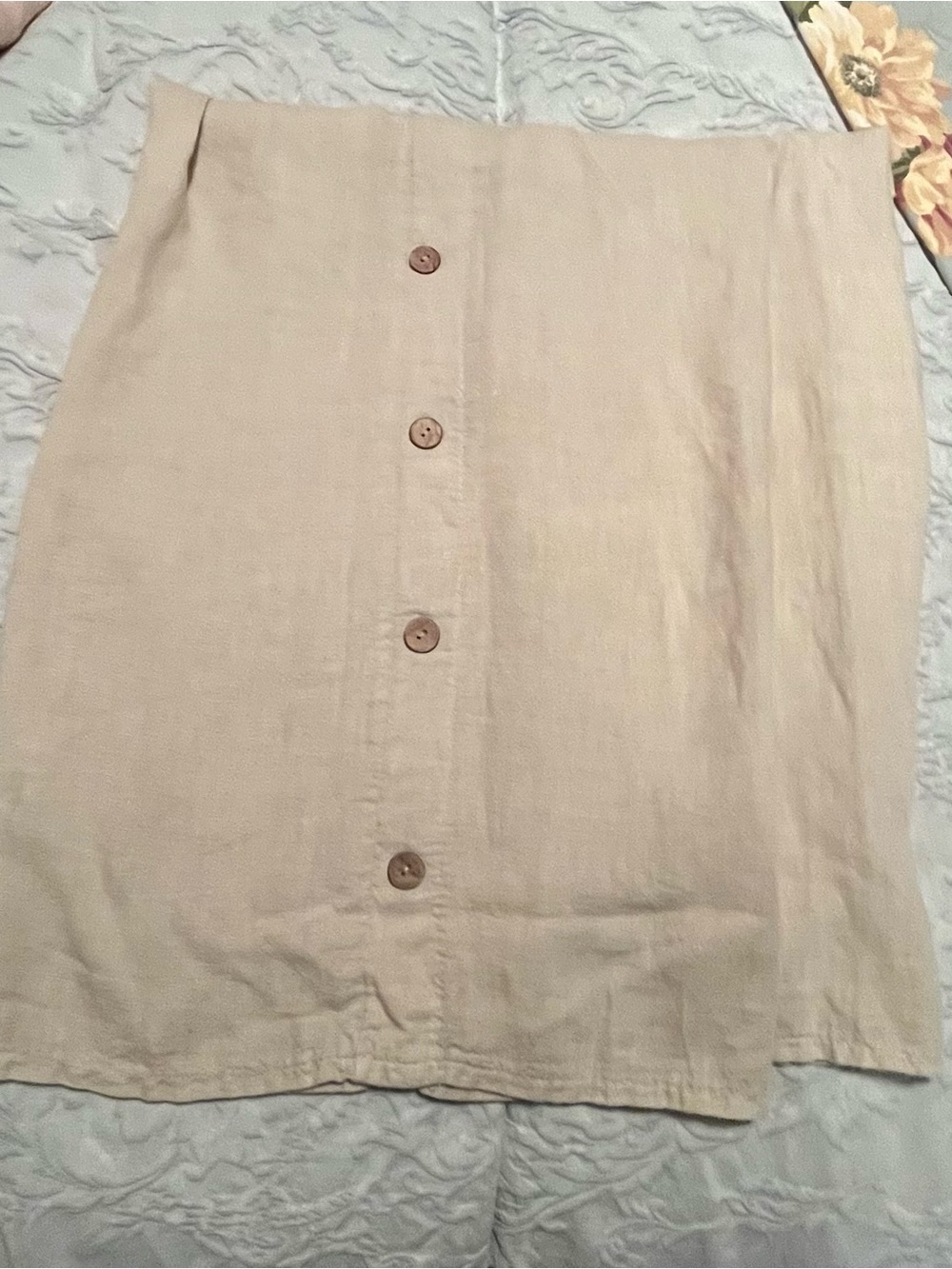 Beyond Capri Beige Linen Wide Leg Pants